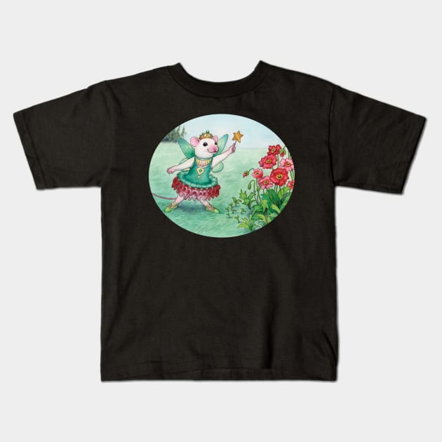 The Mouse Fairy Kids T-Shirt by AnimalWhimsy